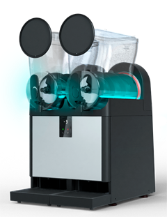 A1 STARTPAKKE - V-AIR SMART PLUS 2 ECO Slush ice maskine m/2 beholder á 12 liter inkl. 10 x 10 ltr. saftkoncentrat & 1 ks. 40 cl. bægre